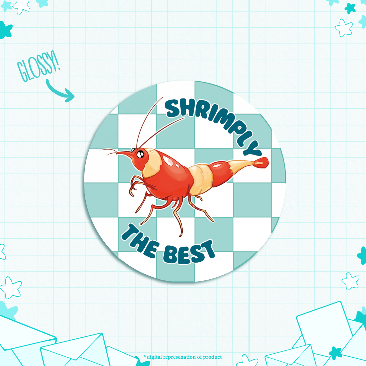 C.14 Shrimply the Best Sticker