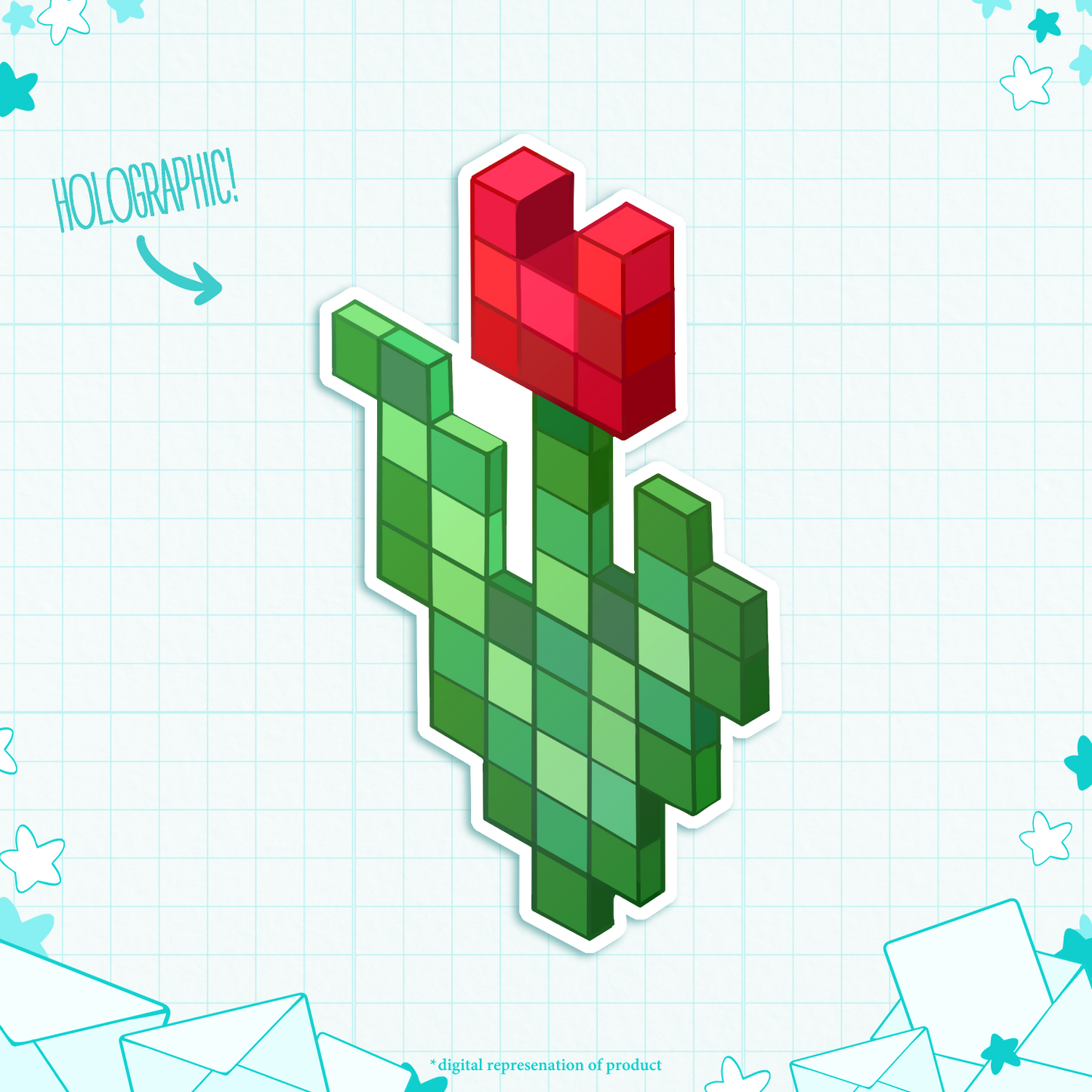 C.24 Cubey Cutey Tulip Sticker