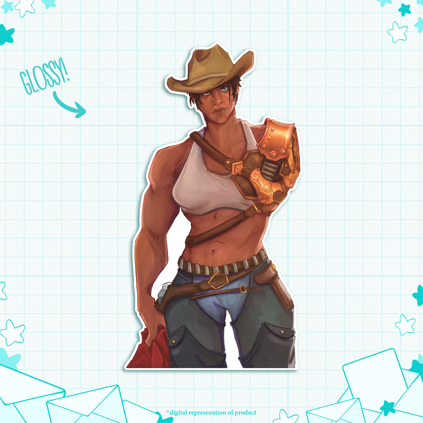 C.9 Cowboy Sevika Sticker