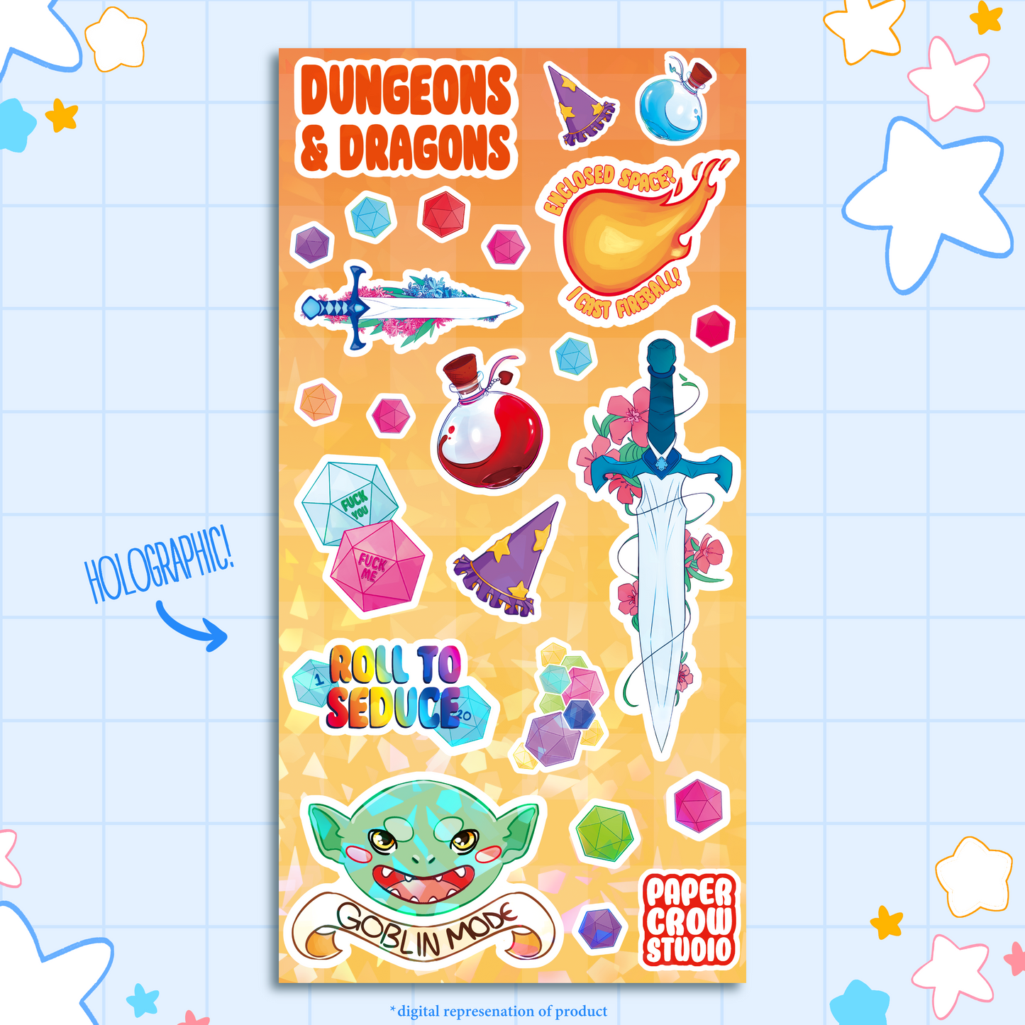 A4 - DND Sticker Sheet