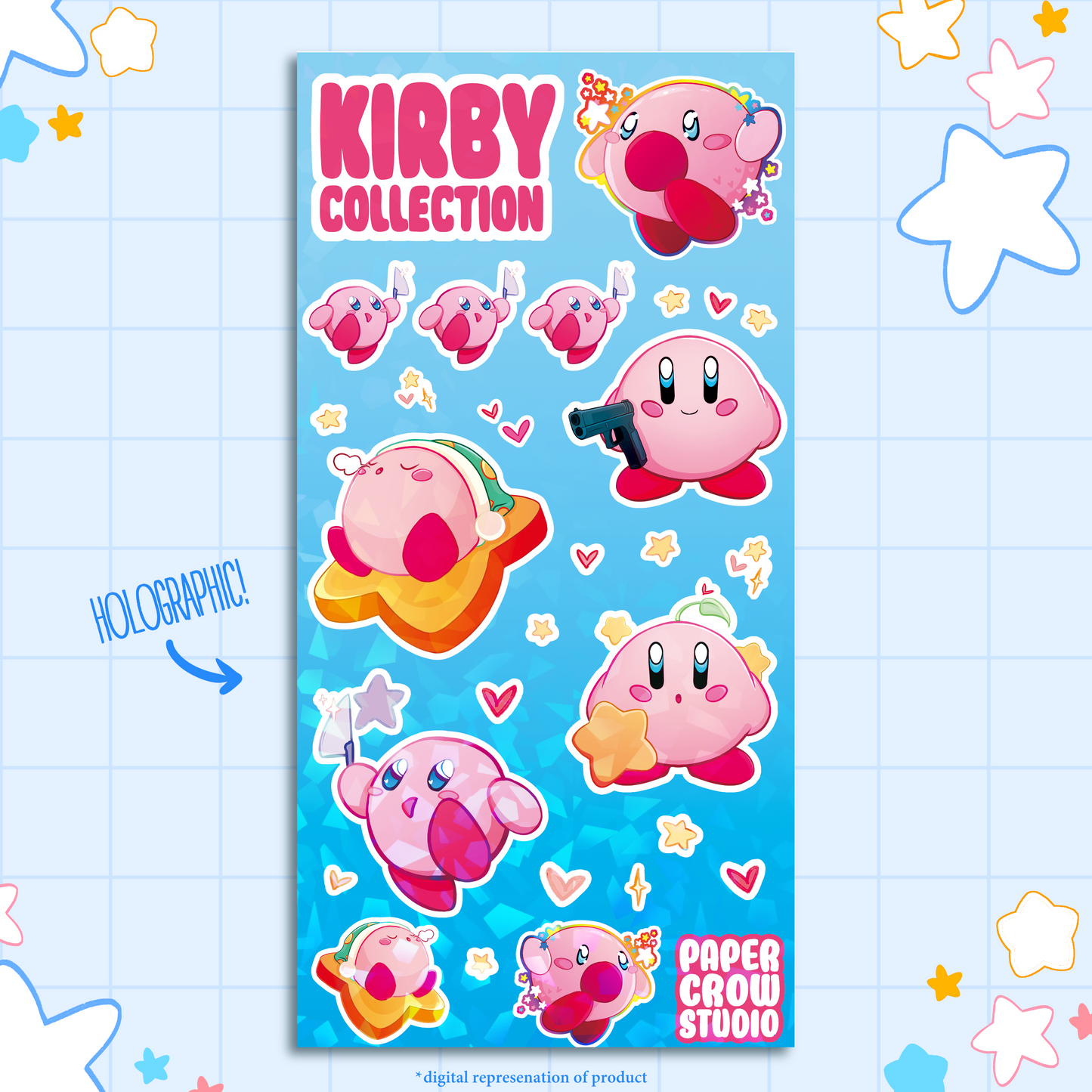 A8 - Cute Pink Friend Sticker Sheet