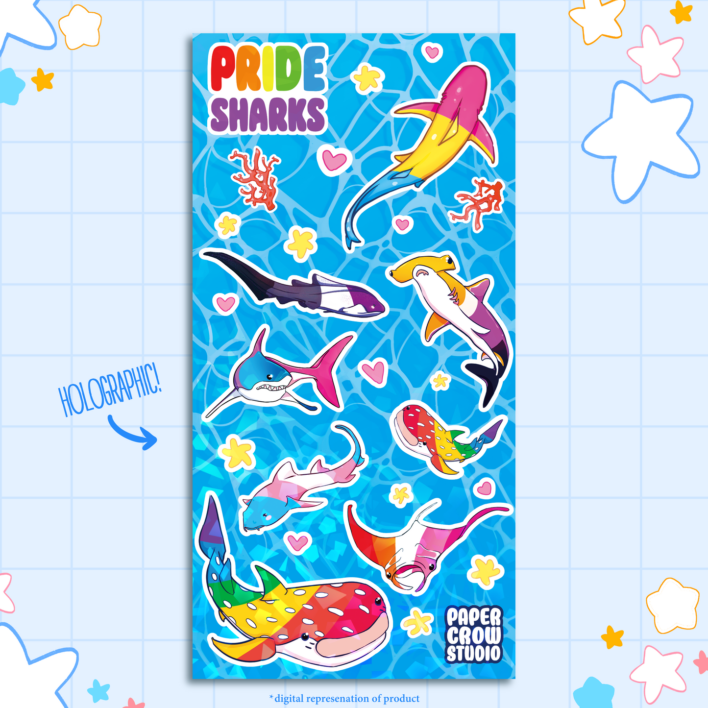 A15 - Pride Sharks Sticker Sheet