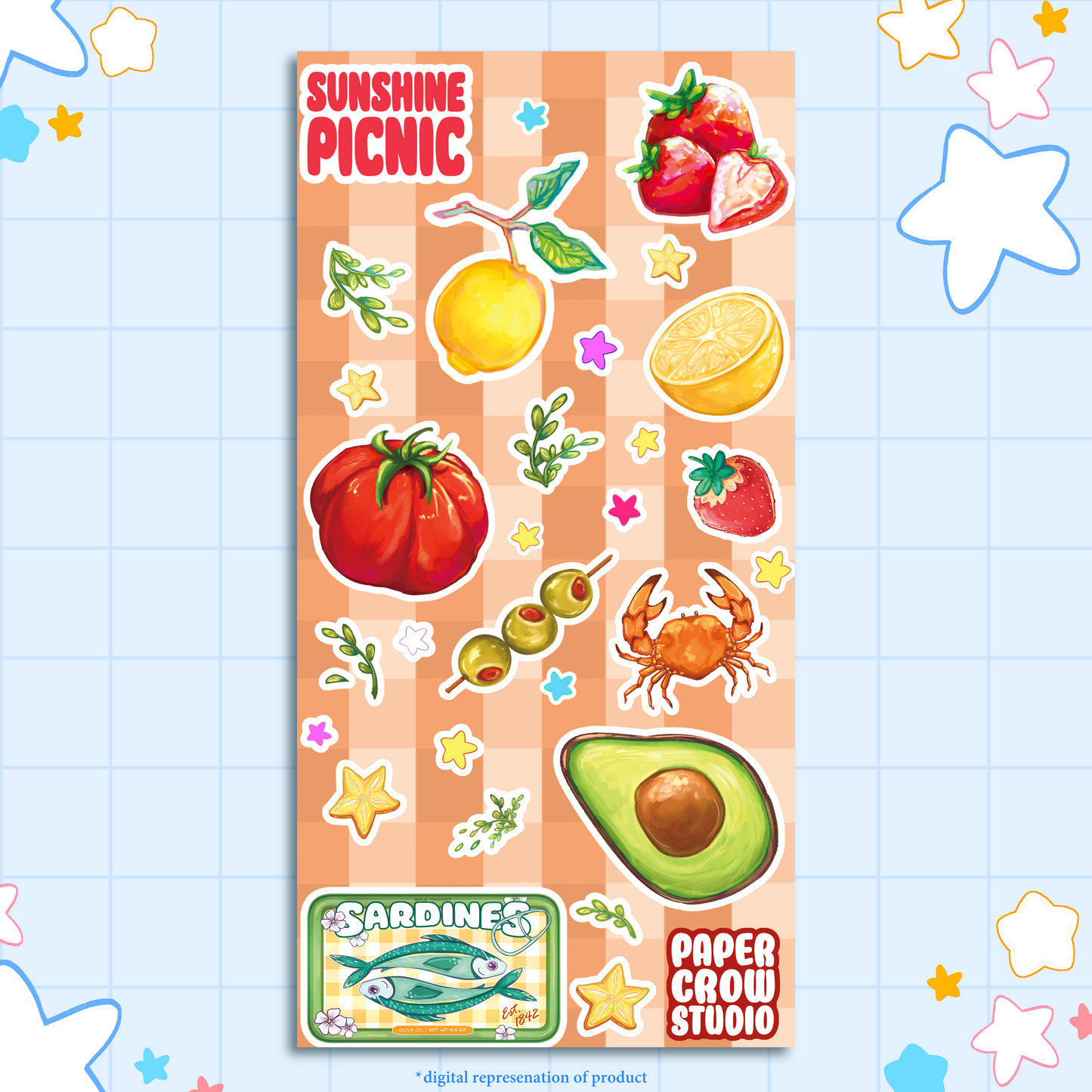 A19 -Sunshine Picnic Sticker Sheet