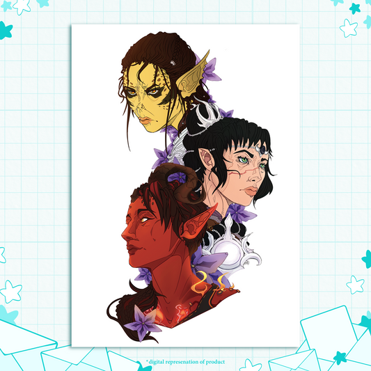 P.9 BG3 Trio A5 Art Print