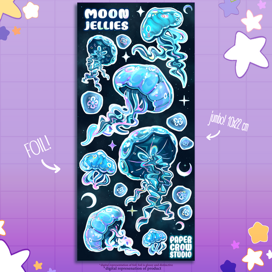 B2 - Moon Jellies Jumbo Foil Sticker Sheet