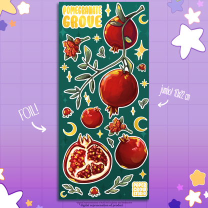 B6 - Pomegranate Grove Jumbo Foil Sticker Sheet