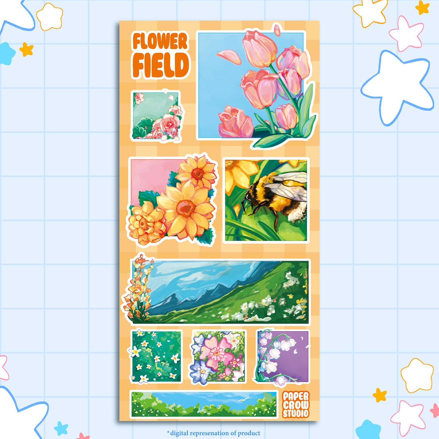 A5 - Flower Field Sticker Sheet