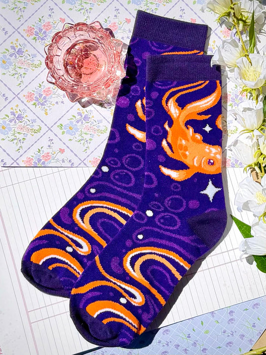 S.4 Celestial Goldfish Socks
