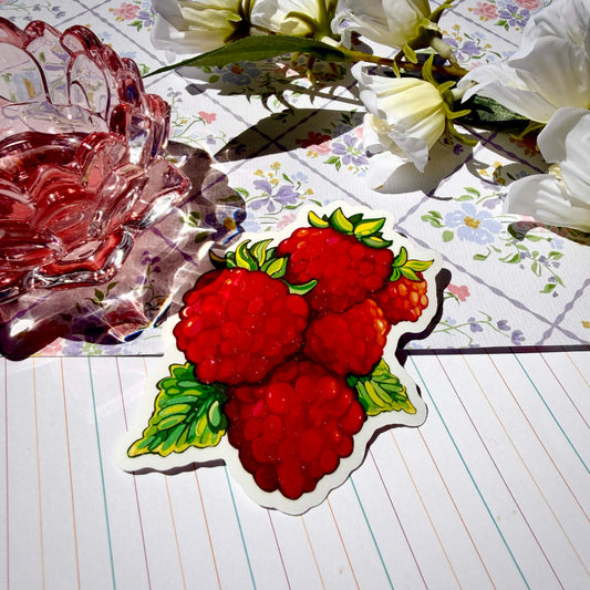 C. 10 - Raspberries Sticker