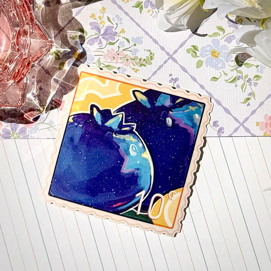 C. 6 - Blueberry Stamp Sticker