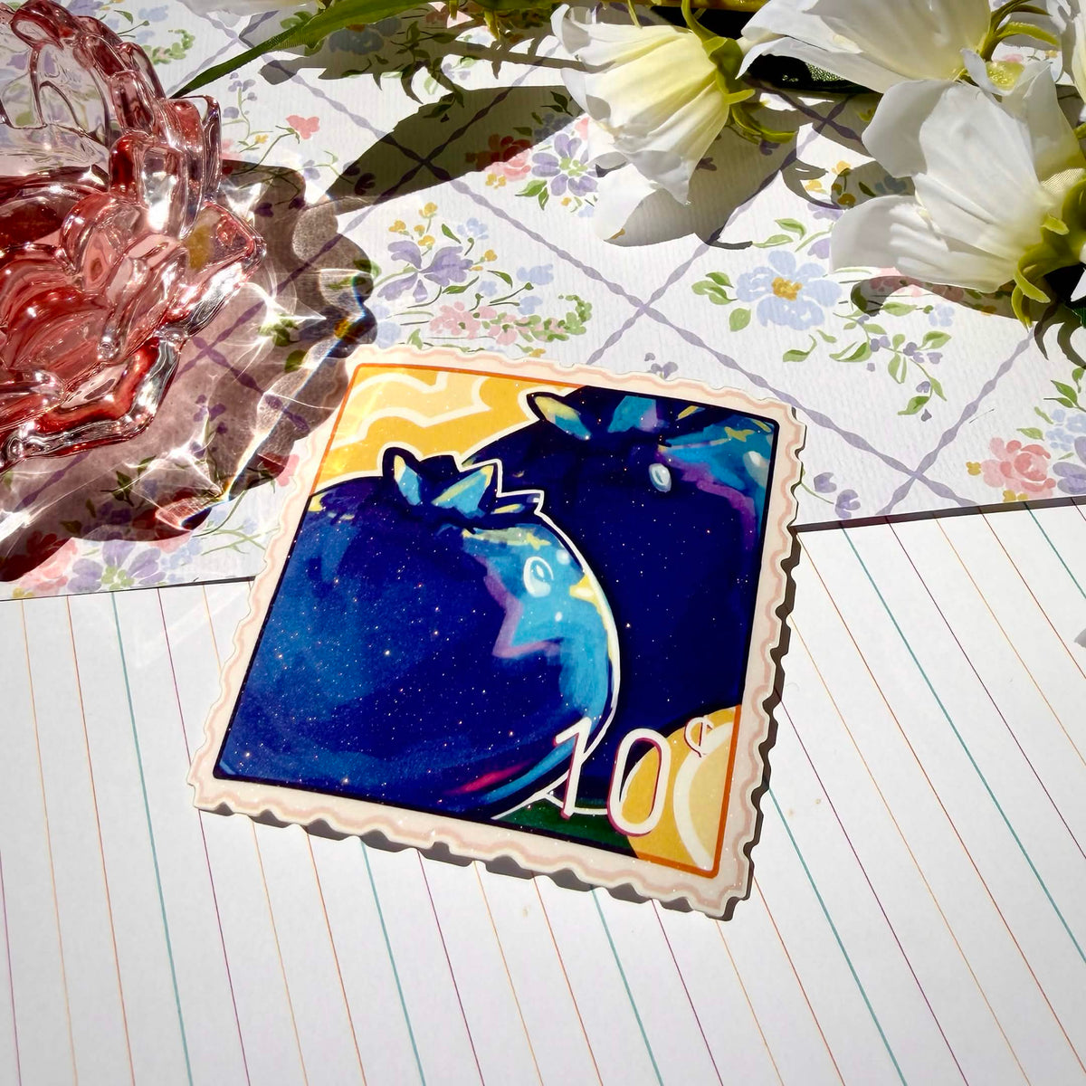 C. 6 - Blueberry Stamp Sticker