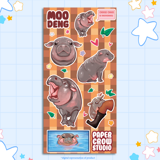 A12 - Moo Deng Sticker Sheet