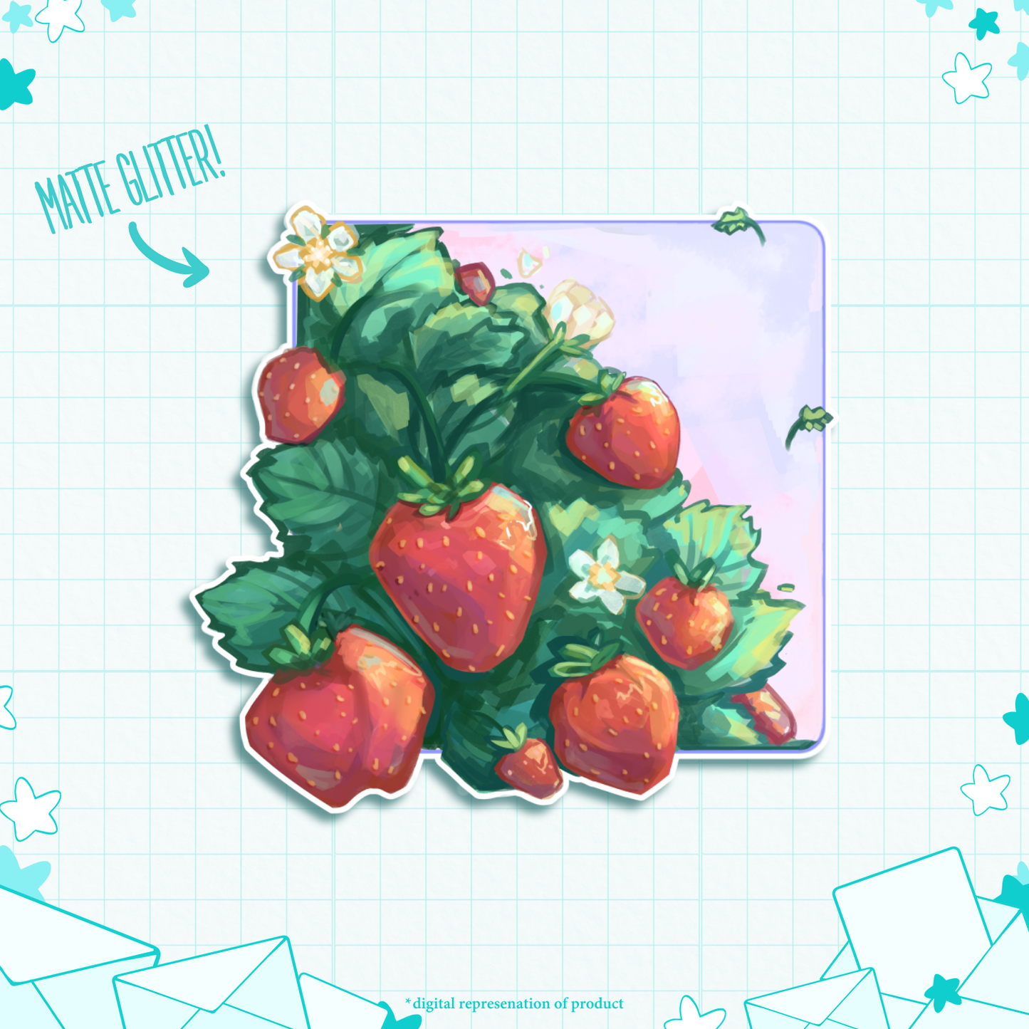 C.3 Strawberries Sticker