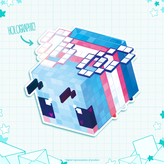 C.27 Cubey Cutey Trans Bee Sticker