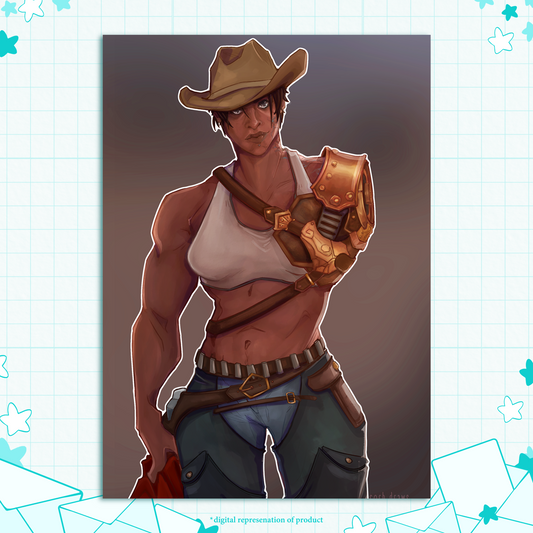 P.10 Cowboy Sevika A5 Art Print