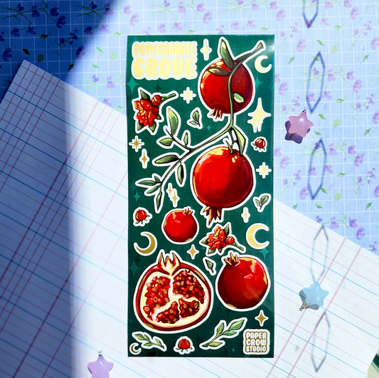 B6 - Pomegranate Grove Jumbo Foil Sticker Sheet
