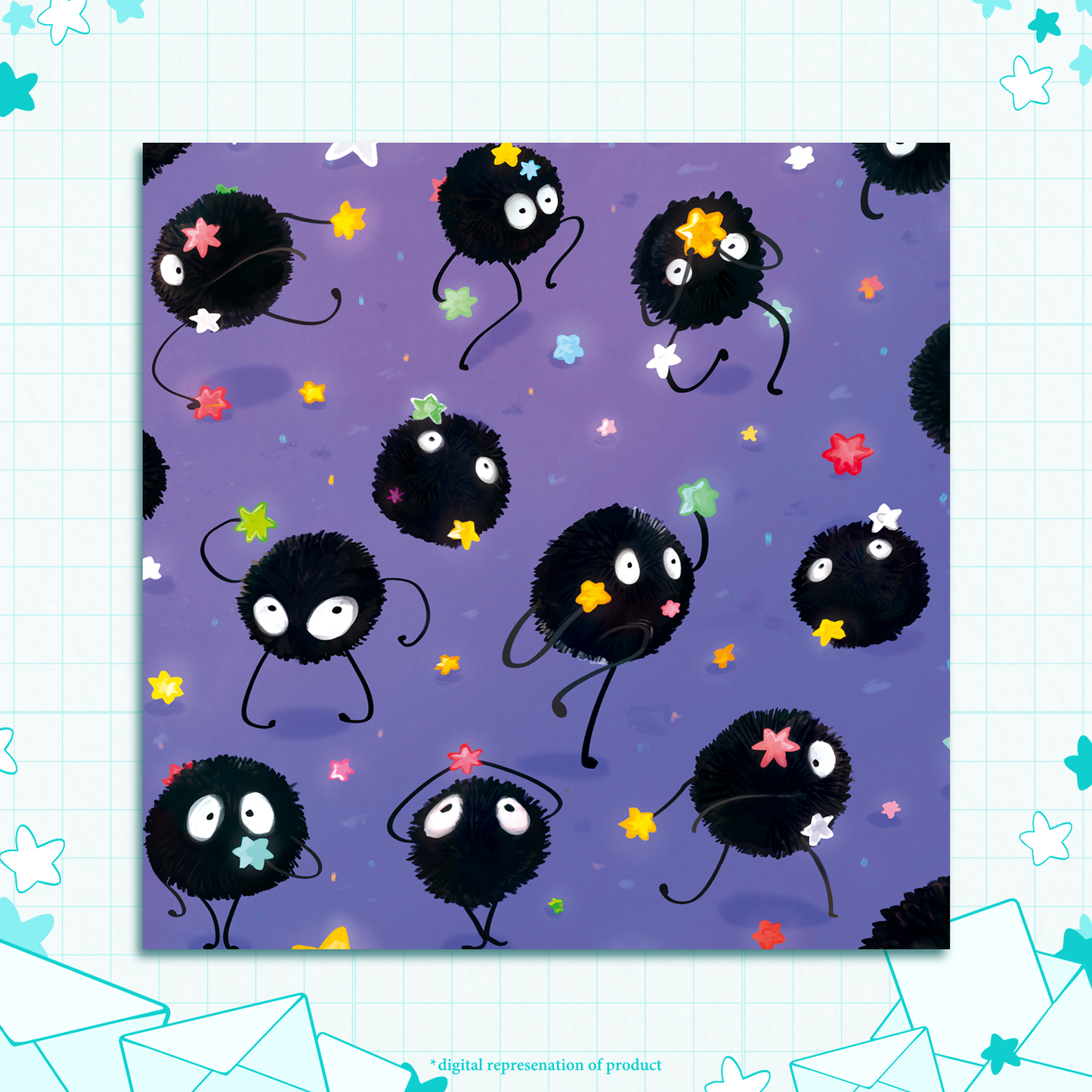 P1 - Soot Sprite Square Print