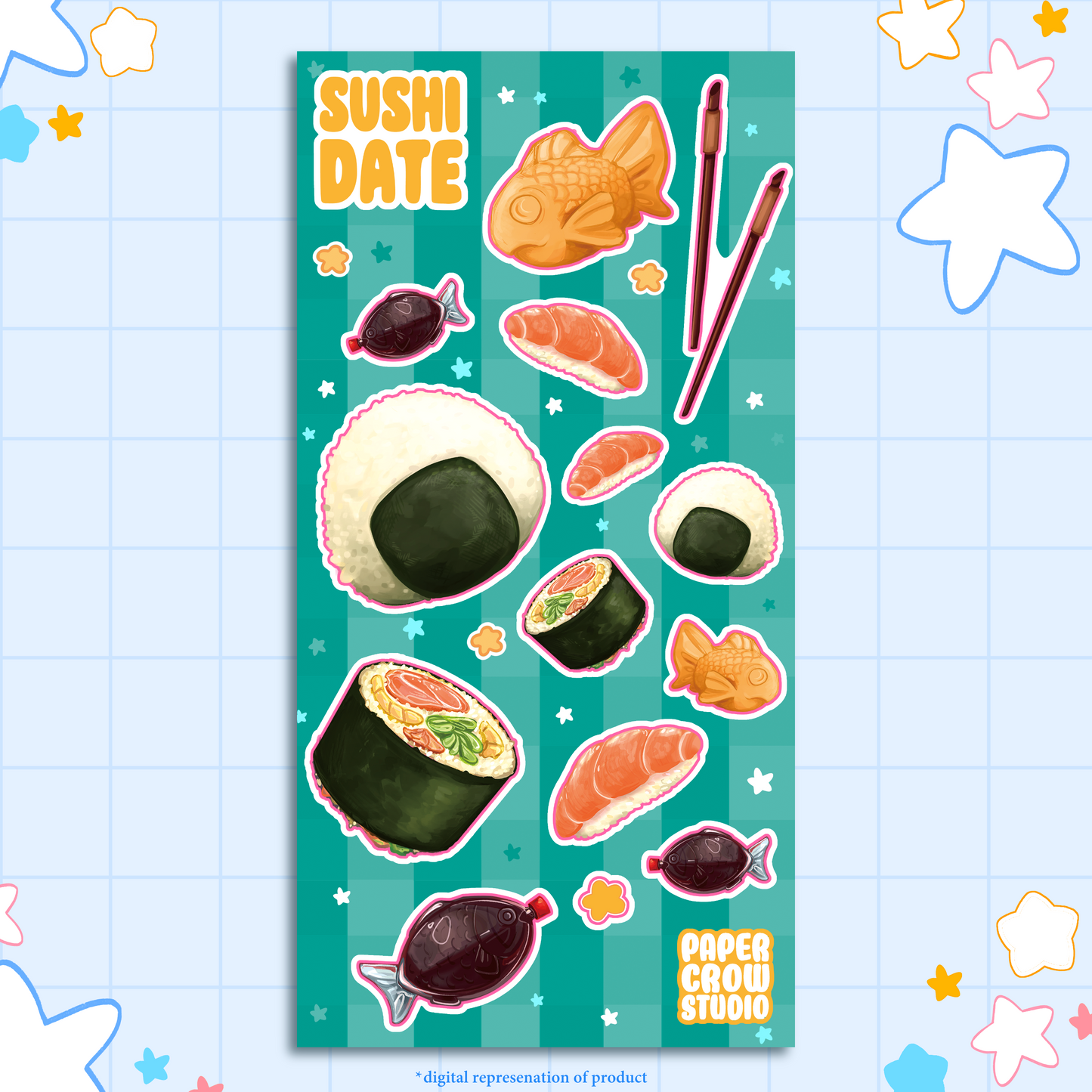 A20 -Sushi Date Sticker Sheet