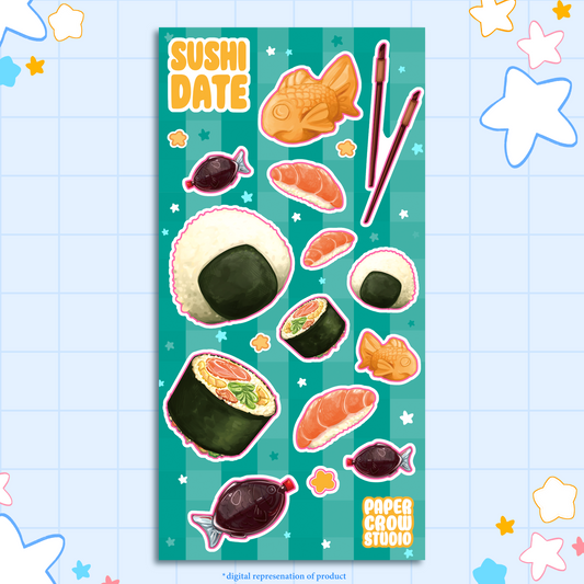 A20 -Sushi Date Sticker Sheet